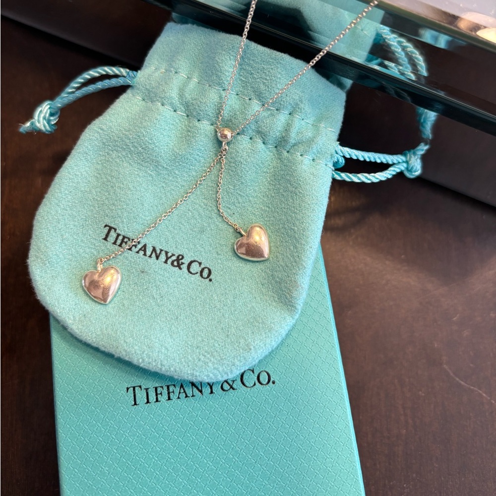 Tiffany & Co. Double Heart Lariat Necklace